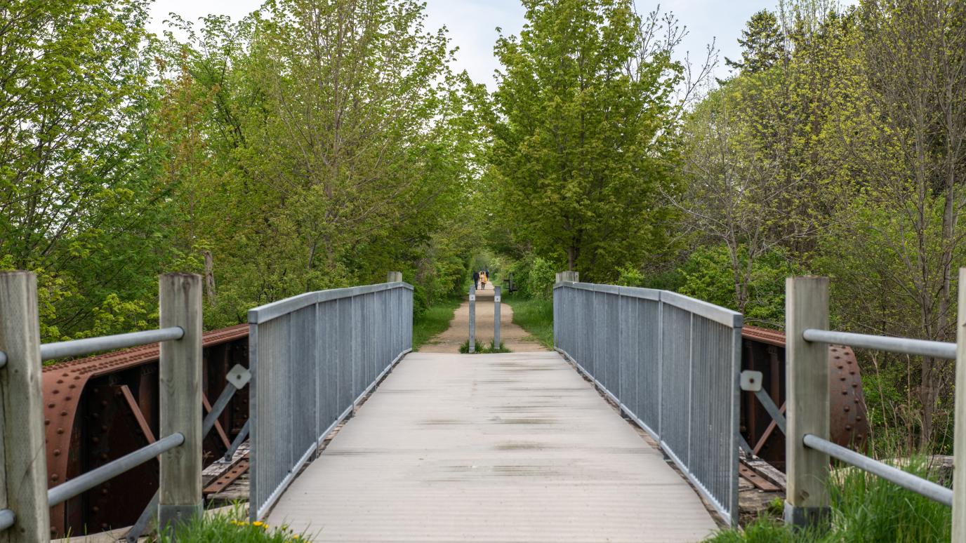 part of Trestle Bridge Trail that leads to Museum