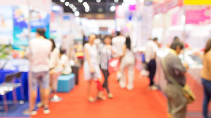 people in a expo