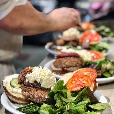 lunch being prepared by a chef