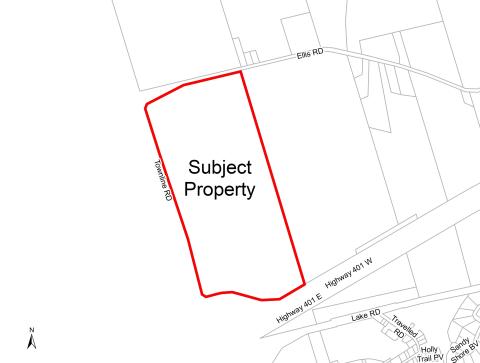 Subject lands map